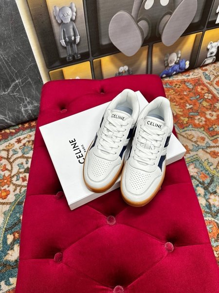 Celine color block white sneakers