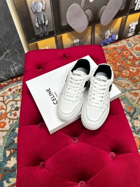 Celine color block white sneakers