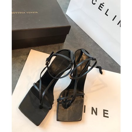 Bottega Veneta Square toe sandals in soft lambskin