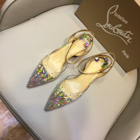 Christian Louboutine Red sole shoes after hot drilling