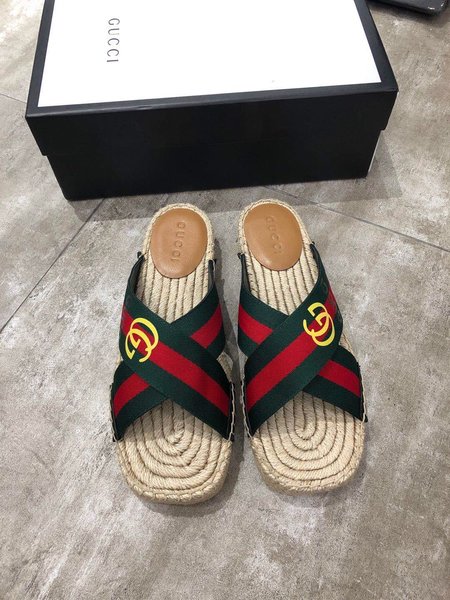 Gucci Fashion fabric series flat slippers
