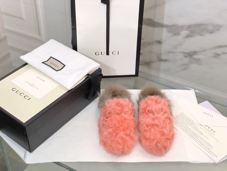 Gucci Classic wool slippers fabric with sheepskin inside