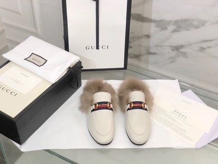 Gucci Classic wool slippers fabric with sheepskin inside