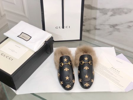 Gucci Classic horsebit wool slippers