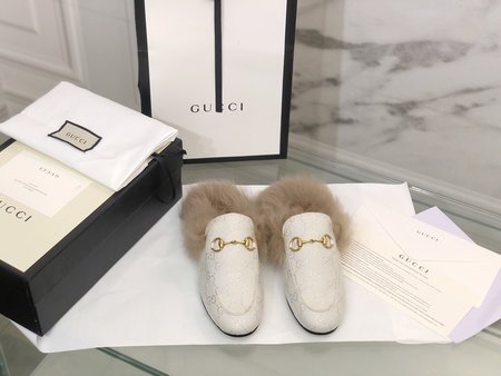 Gucci Classic wool slippers fabric with sheepskin inside