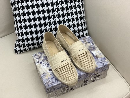 Dior Patterned jacquard embroidery cutout Espadrilles