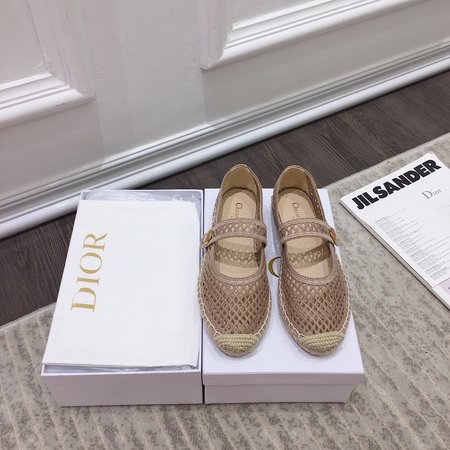 Dior Espadrilles handmade hemp rope combination wear-resistant rubber outsole