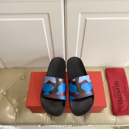 Valentino Camouflage slippers with rubber sole
