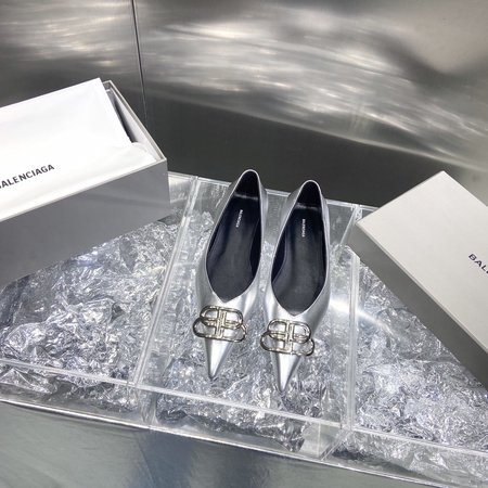 Balenciaga BB metal buckle flat shoes Pumps