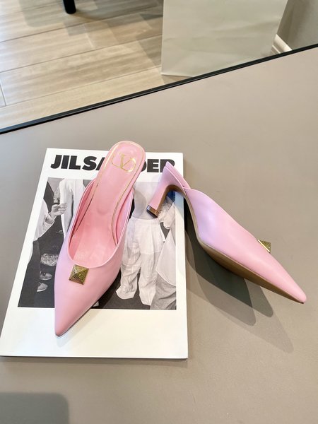 Valentino Metal rivet diamond high heels