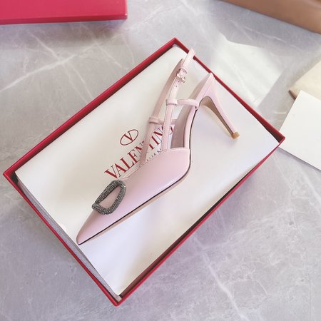 Valentino Bronze Buckle Sandals