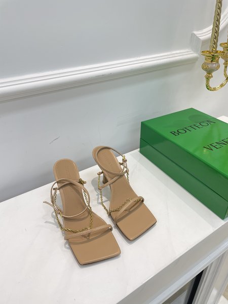 Bottega Veneta BV Strap Chain Heel Sandals