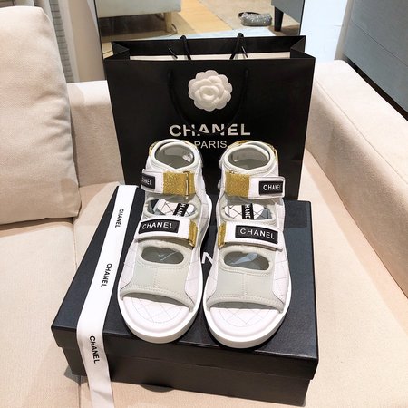 Chanel Velcro design sandals and leather shoes