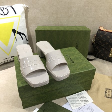 Gucci Jelly high heel slippers