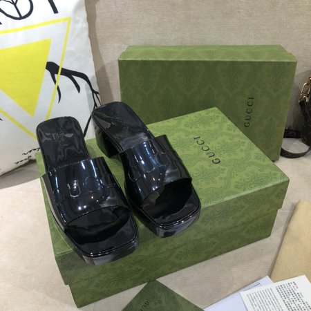 Gucci Jelly high heel slippers