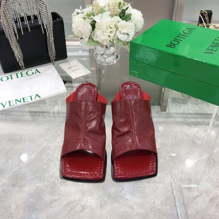 Bottega Veneta Leather high-heel square slippers