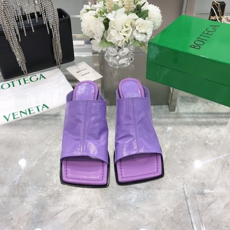 Bottega Veneta Leather high-heel square slippers