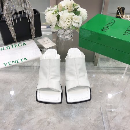 Bottega Veneta Leather high-heel square slippers