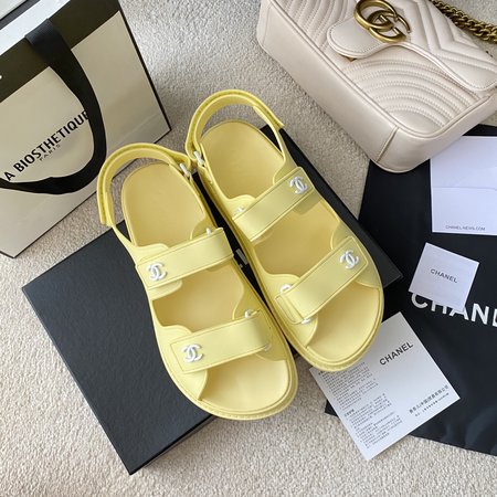 Chanel Candy color beach sandals with tpu velcro
