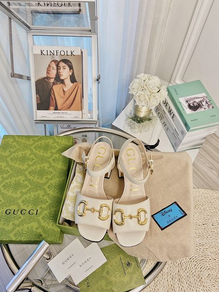 Gucci Logo saddle buckle high heel 7.5cm/flat heel 2.5cm