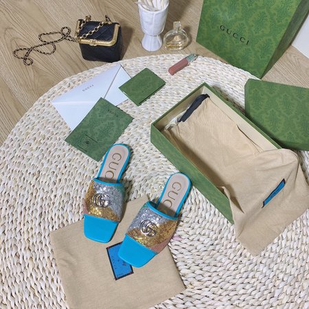 Gucci New slippers classic GG buckle