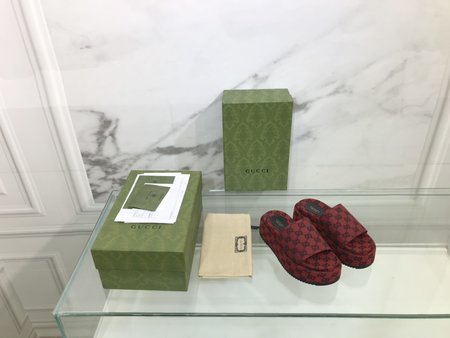 Gucci Slippers color GG cloth + inner cowhide