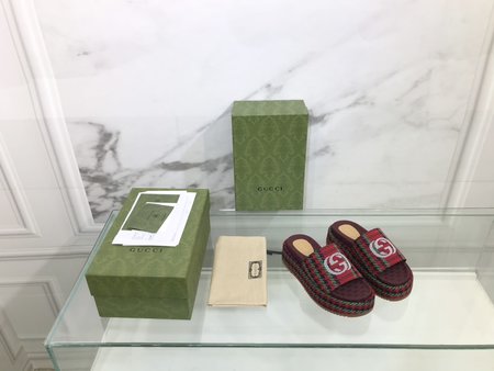 Gucci Slippers color GG cloth + inner cowhide