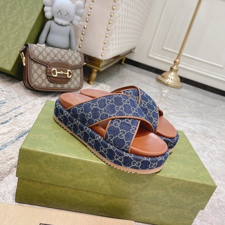 Gucci limited edition platform slippers