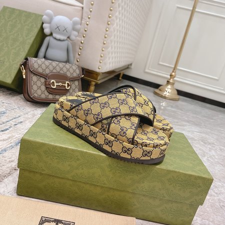 Gucci limited edition platform slippers