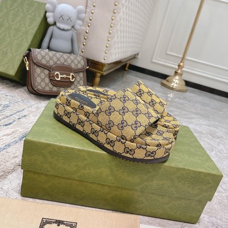 Gucci limited edition platform slippers