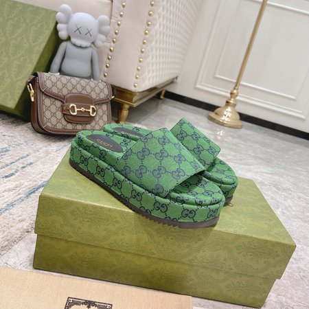 Gucci limited edition platform slippers