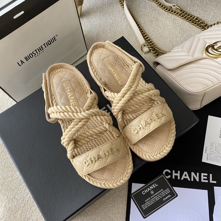 Chanel Hemp rope woven sandals