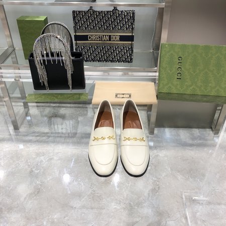 Gucci Horsebit GG Logo leather shoes