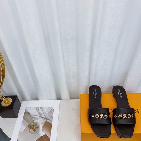 Louis Vuitton high heel slippers