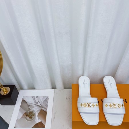 Louis Vuitton high heel slippers