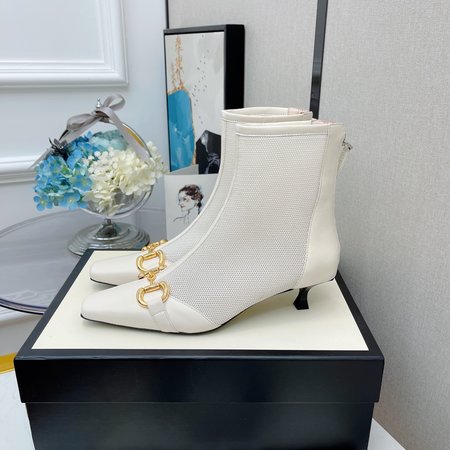 Gucci Horsebit Kitten Heels Boots