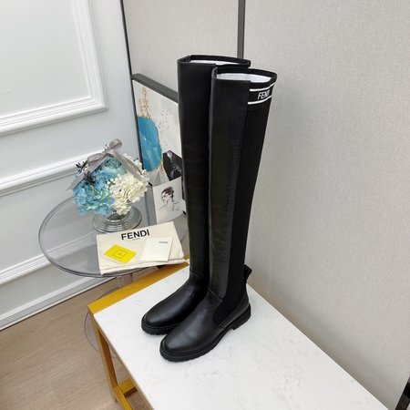 Fendi Martin boots FF socks stretch ankle boots / mid boots Rockoko