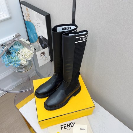 Fendi Martin boots FF socks stretch ankle boots / mid boots Rockoko