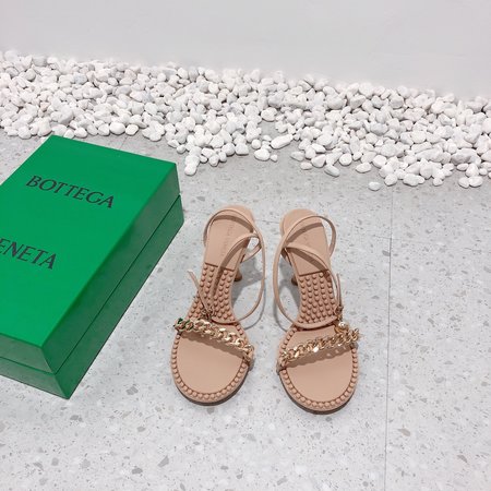Bottega Chain high heel sandals in sheepskin