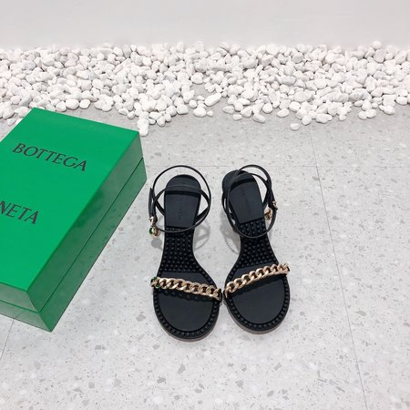 Bottega Chain high heel sandals in sheepskin
