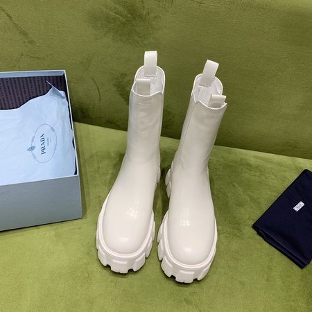 Prada Platform ankle boots in sheepskin lining