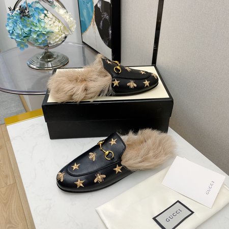 Gucci Classic horsebit wool slippers