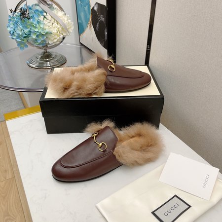 Gucci Classic horsebit wool slippers