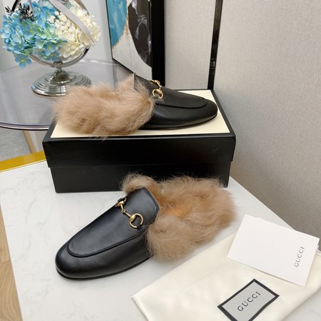 Gucci Classic horsebit wool slippers