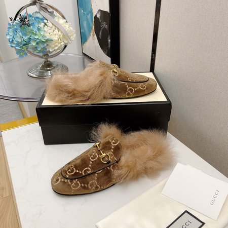 Gucci Classic horsebit wool slippers