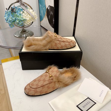 Gucci Classic horsebit wool slippers