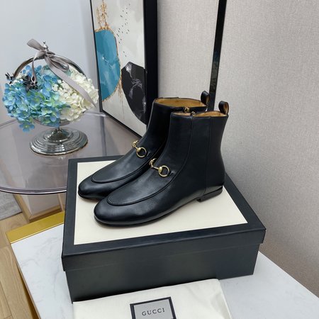 Gucci Horsebit Classic Short Boots in Lambskin