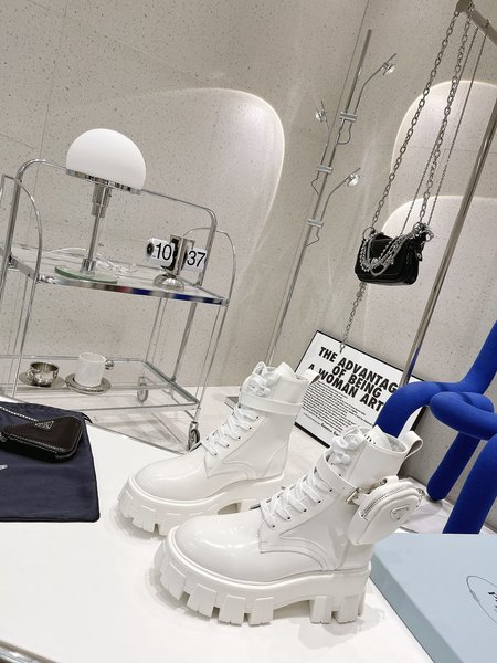 Prada Detachable belt buckle for platform ankle boots