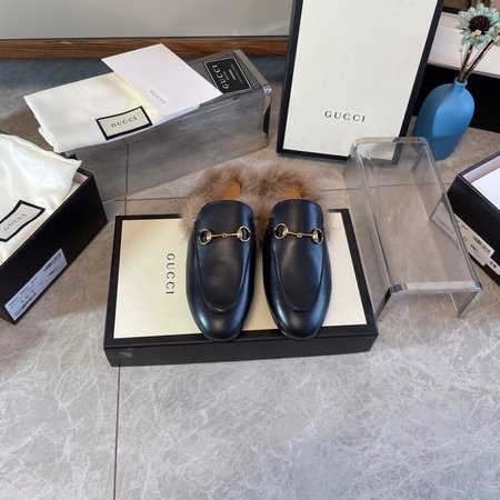 Gucci Classic horsebit wool slippers