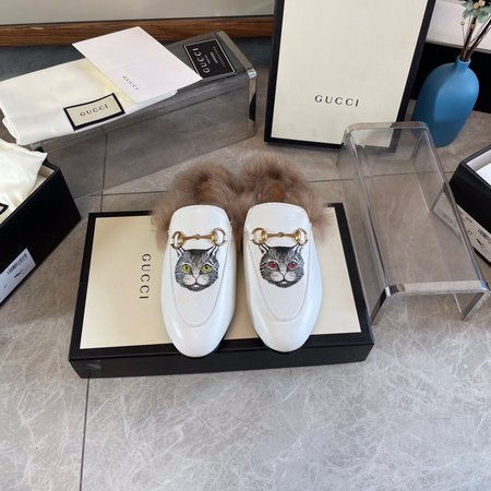 Gucci Classic horsebit wool slippers